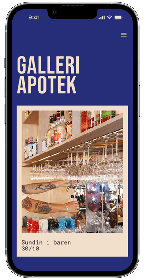 Restaurang Apotek gallery section mobile view