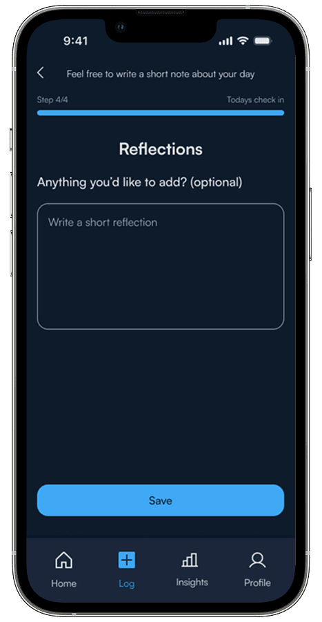 Loggi daily check-in step 4 - Reflection