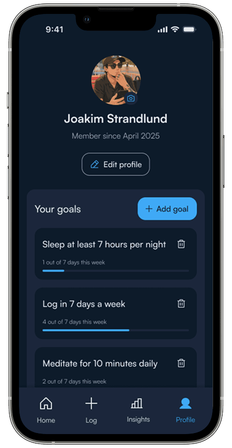 Loggi profile screen